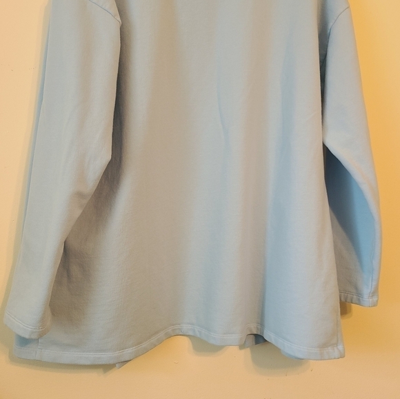 Lands' End | Women's Sky Blue Open Cardigan Sweatshirt (Size XL/18) - Picture 9 of 10